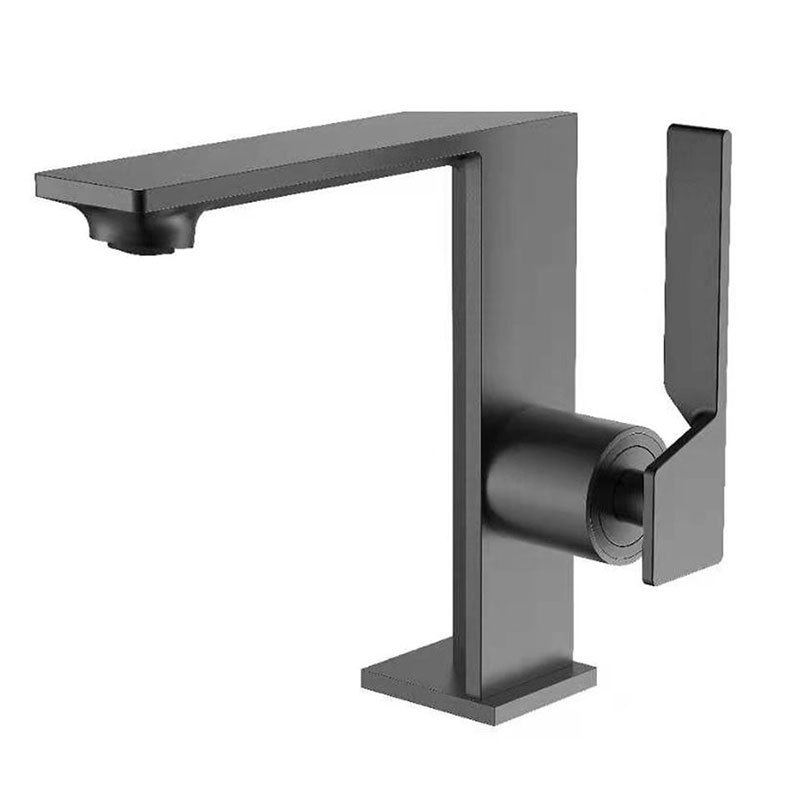 Polished Chrome Square Single Lever Basin Mixer Faucet