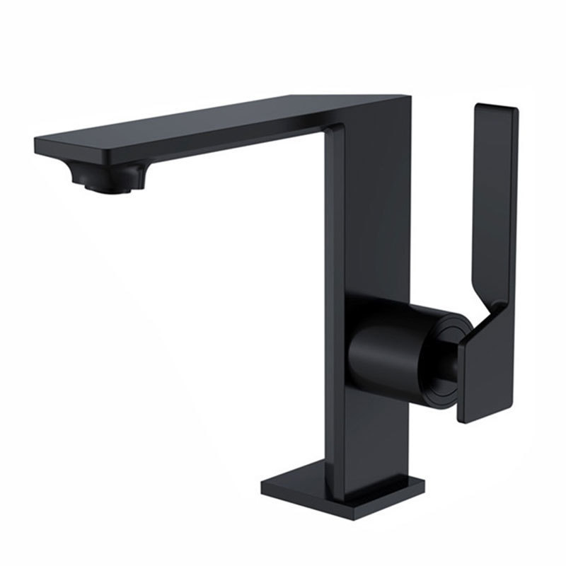 Polished Chrome Square Single Lever Basin Mixer Faucet