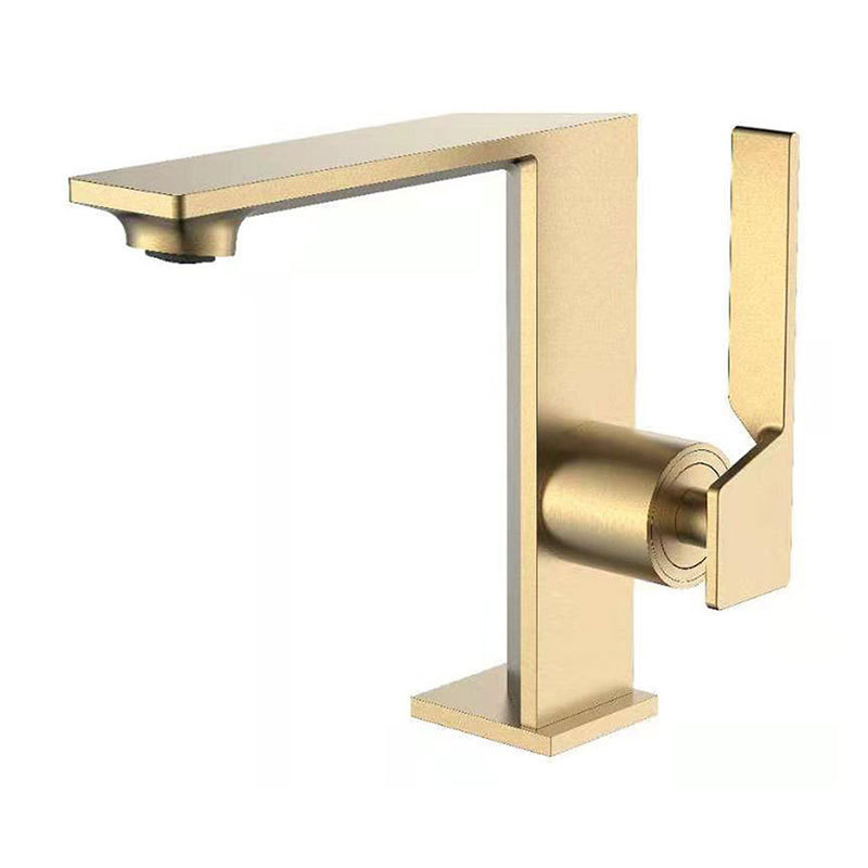 Polished Chrome Square Single Lever Basin Mixer Faucet
