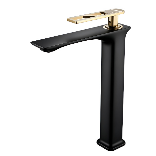 Polished Rose Gold Single Lever Bathroom Basin Mixer Faucet