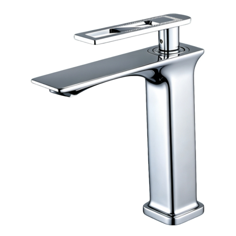 Polished Rose Gold Single Lever Bathroom Basin Mixer Faucet