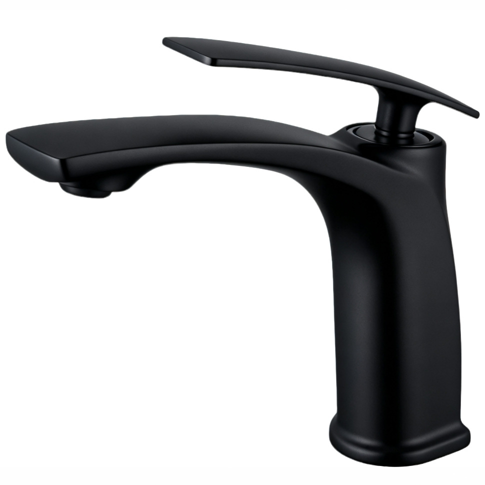 Polished Gold Curved Tall Vessel Basin Mixer Faucet