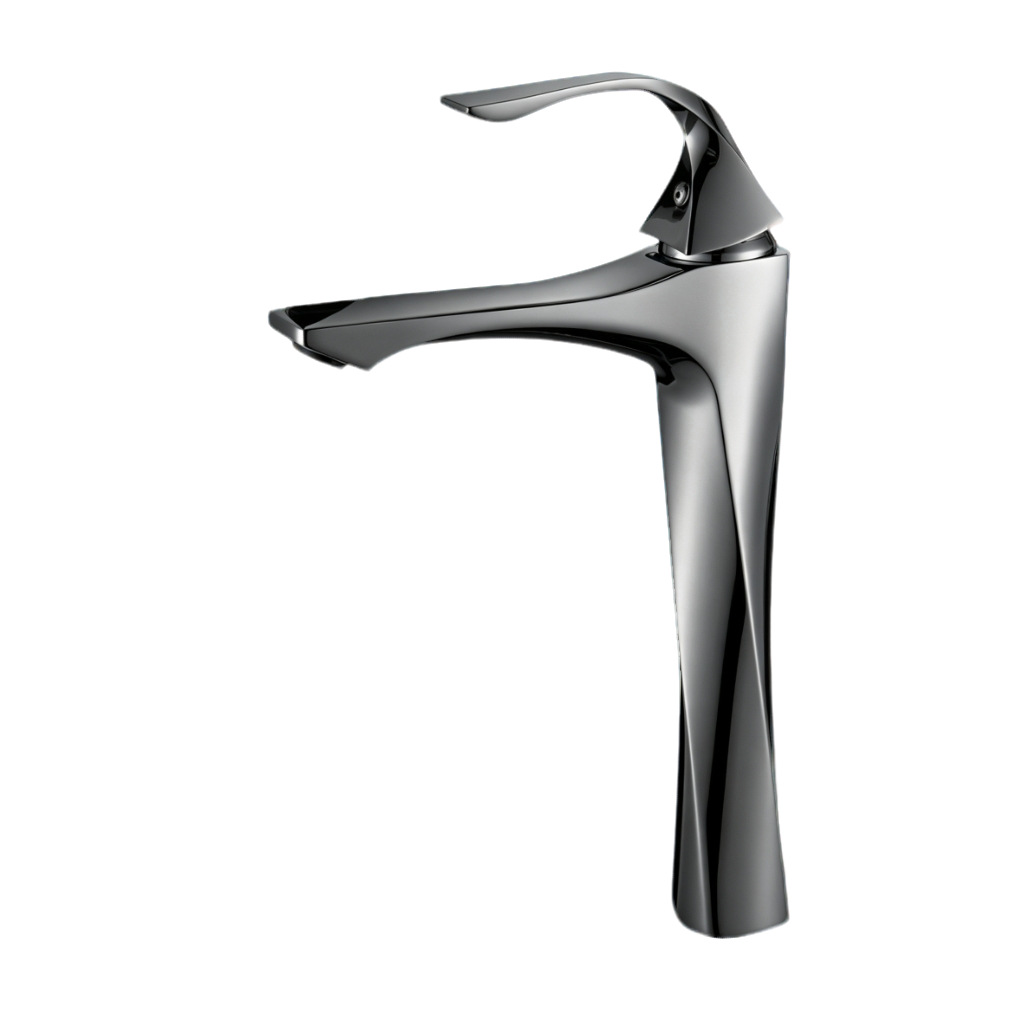 Artistic Polished Rose Gold Single Lever Basin Mixer Faucet