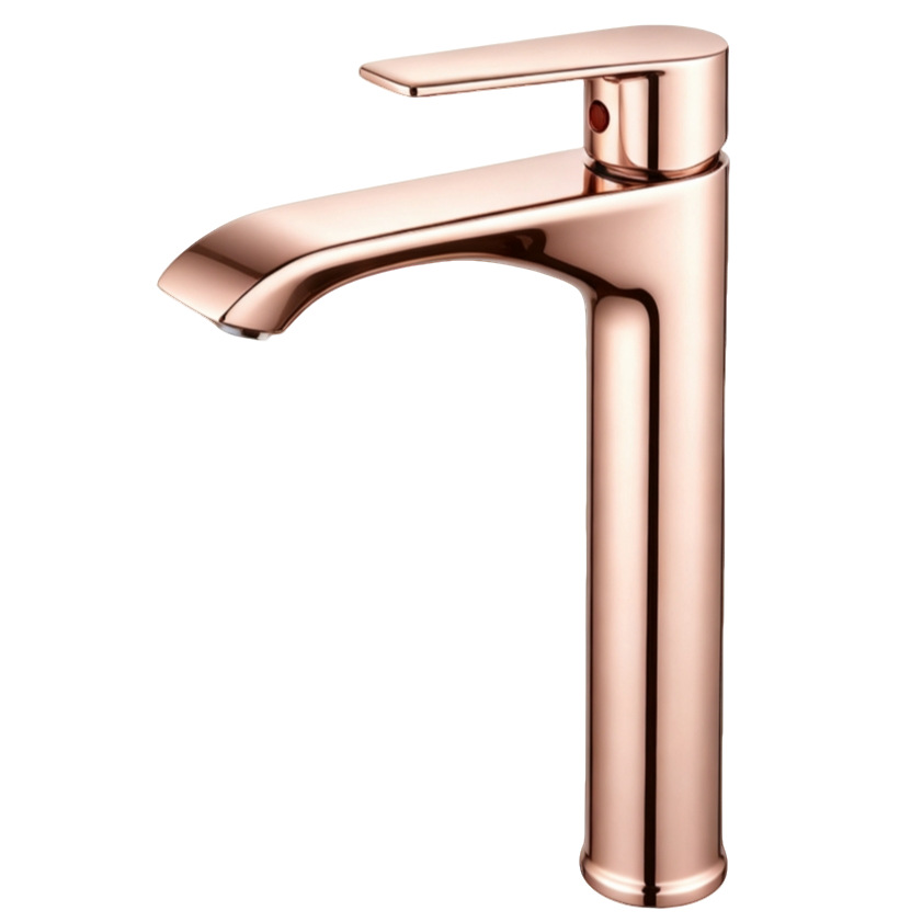 Matte Black Curved Spout Tall Vessel Basin Mixer Faucet