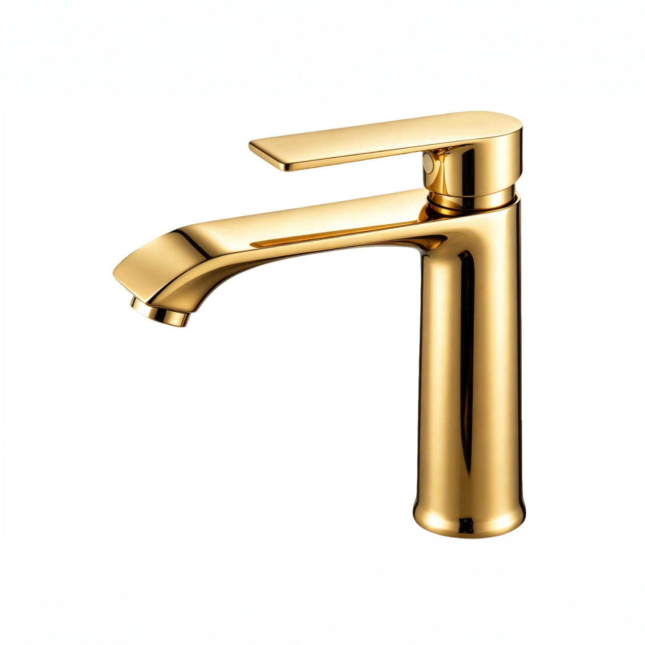 Matte Black Curved Spout Tall Vessel Basin Mixer Faucet