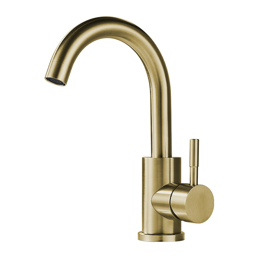 Brushed Gold Single Lever Kitchen Mixer Faucet