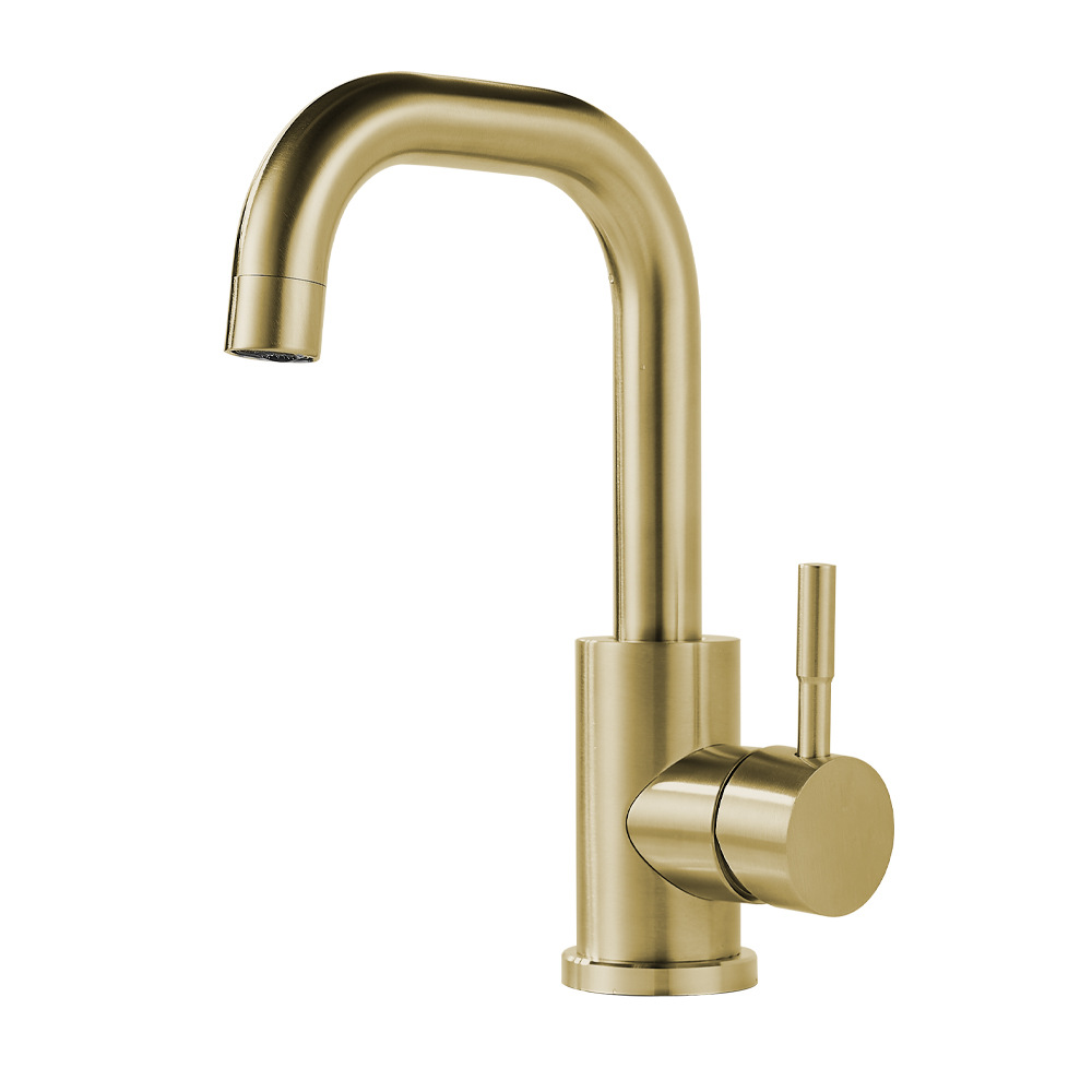 Brushed Gold Single Lever Kitchen Mixer Faucet