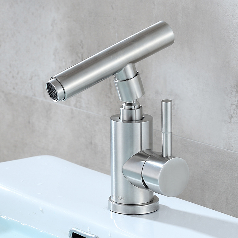 304 Stainless Steel Multi-angle Swivel Kitchen Mixer Faucet