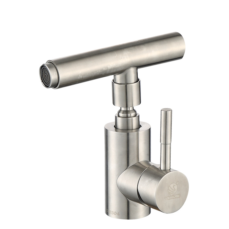 304 Stainless Steel Multi-angle Swivel Kitchen Mixer Faucet