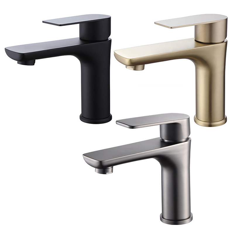 Single Lever Modern Basin Mixer Faucet, 3 Finishes Optional