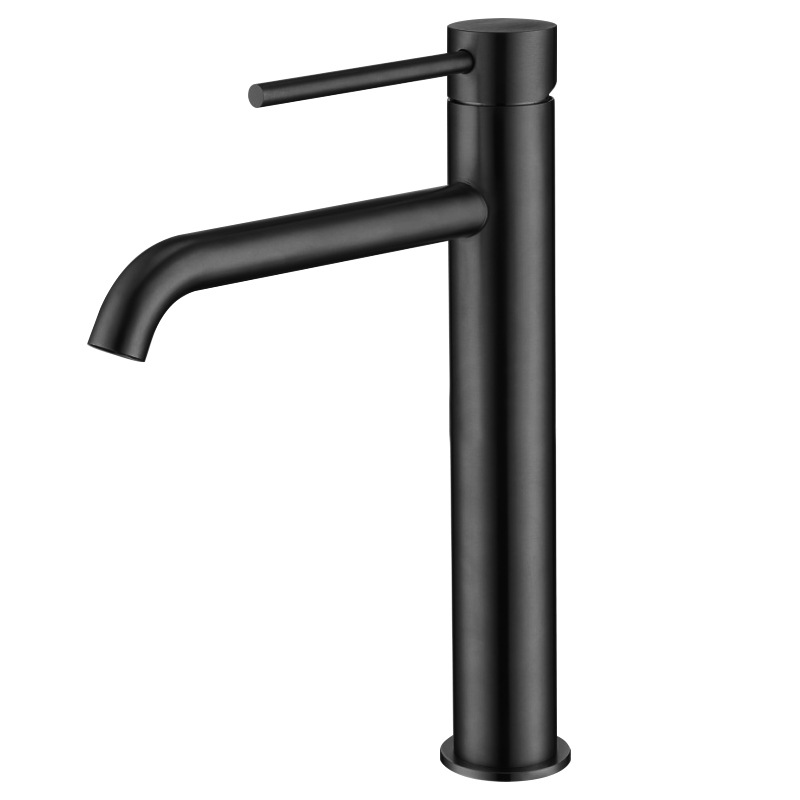 Rose Gold Tall Single Lever Vessel Basin Mixer Faucet
