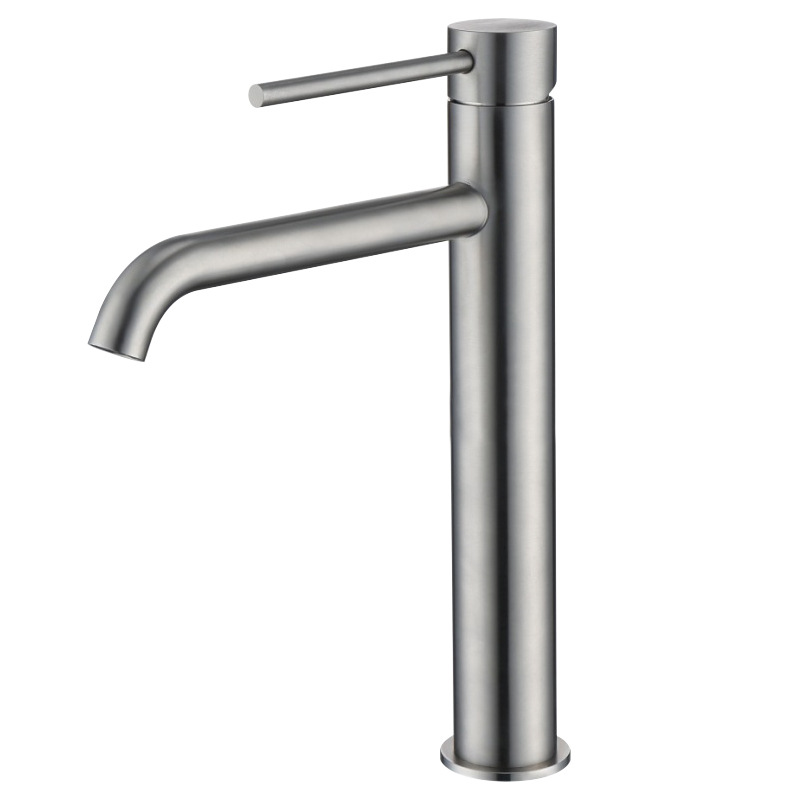 Rose Gold Tall Single Lever Vessel Basin Mixer Faucet