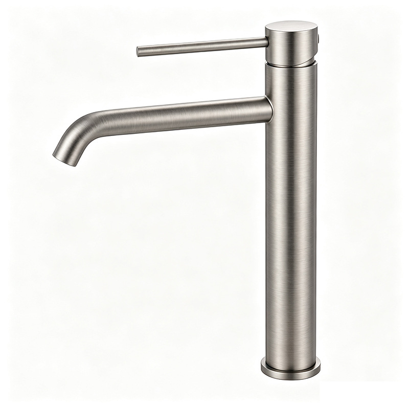 Matte Black Single Lever Basin Mixer Faucet, Solid Brass