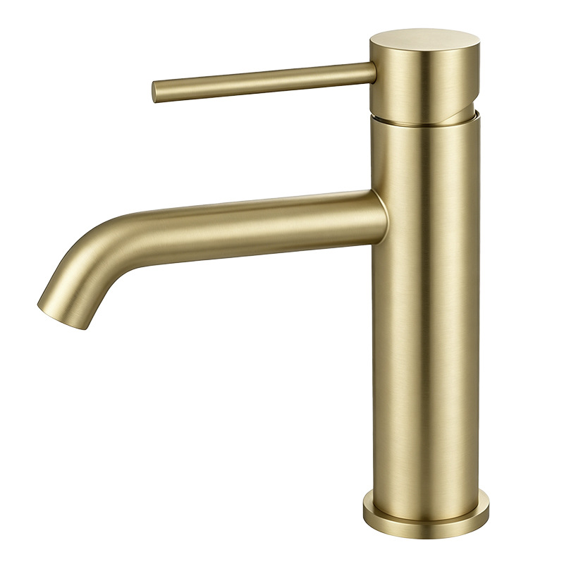 Matte Black Single Lever Basin Mixer Faucet, Solid Brass