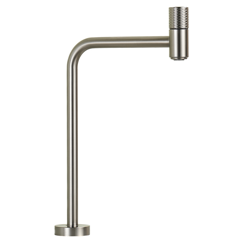 Brushed Nickel High Arc Kitchen Tap Spout Replacement, Solid Brass