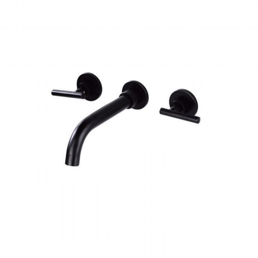 Brushed Gold Wall Mounted Basin Faucet, Single Lever Concealed Bathroom Sink Tap