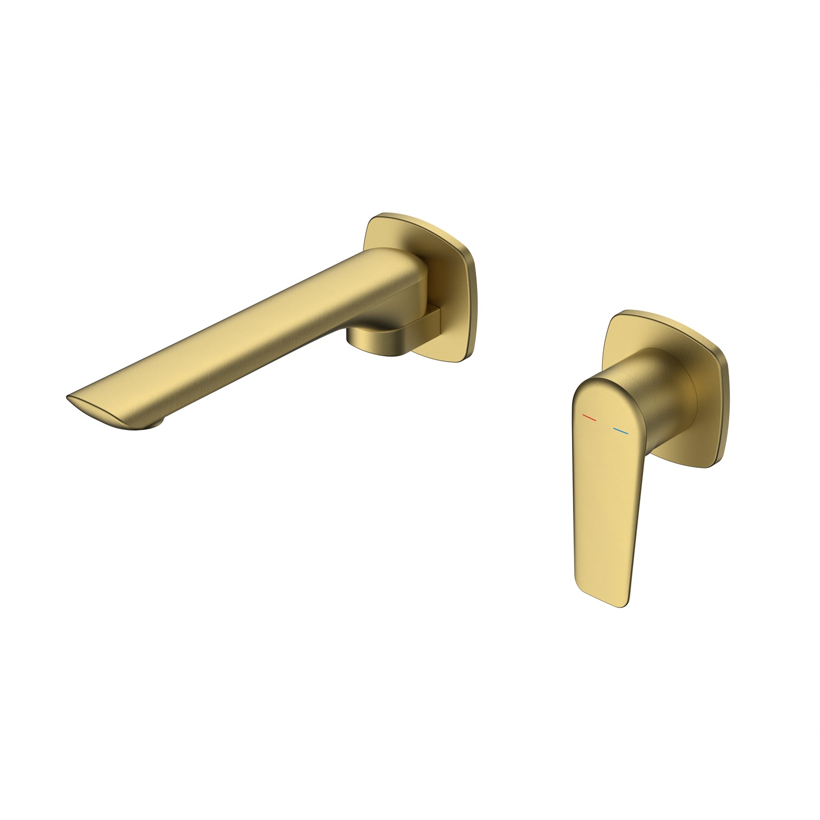 Rose Gold Wall Mounted Basin Faucet, Single Lever Concealed Bathroom Sink Tap