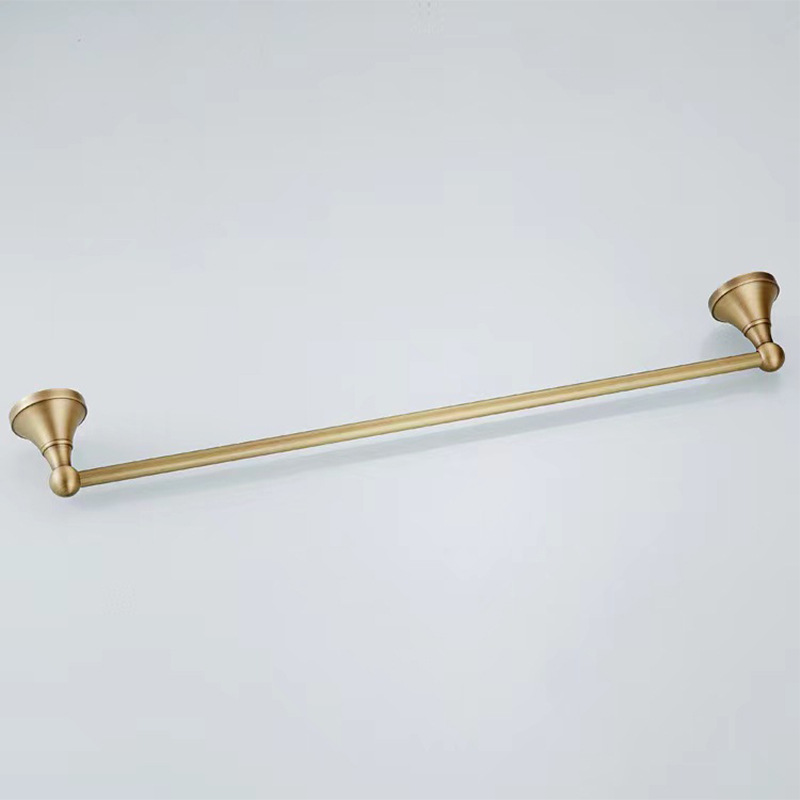 Antique Brass Wall Mount Towel Rack, Vintage Double Layer Bathroom Towel Shelf
