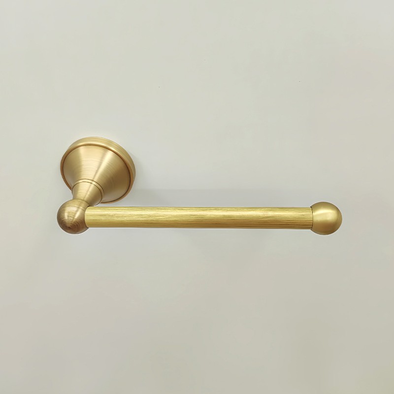 Antique Brass Wall Mount Towel Rack, Vintage Double Layer Bathroom Towel Shelf