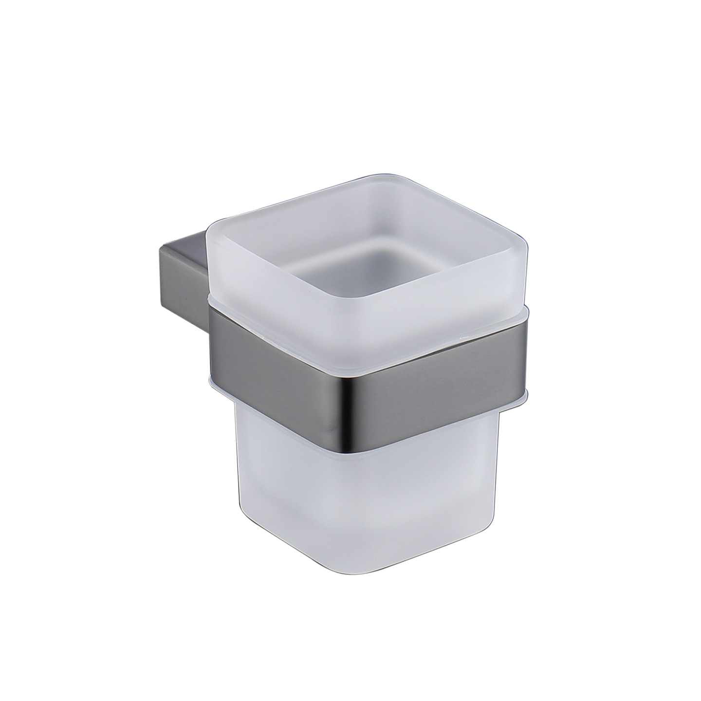 Gunmetal Gray 9-Piece Bathroom Hardware Set, Wall Mount Modern Bath Accessories Kit