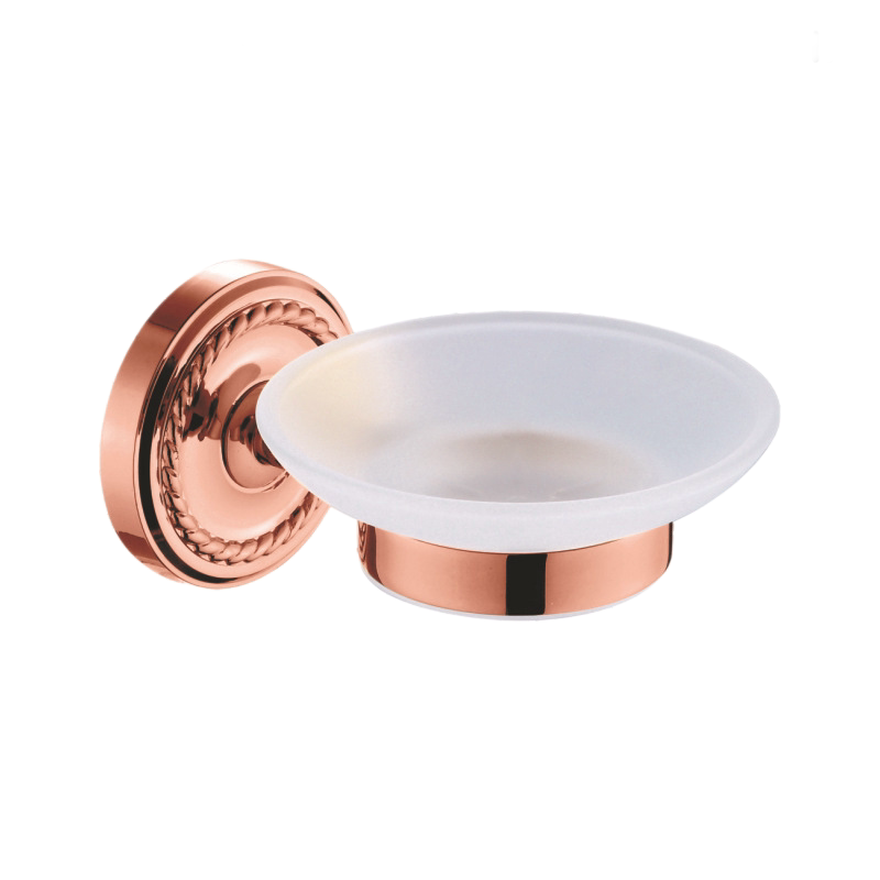 Rose Gold 6-Piece Vintage Bathroom Hardware Set, Wall Mount Luxury Bath Accessories Kit
