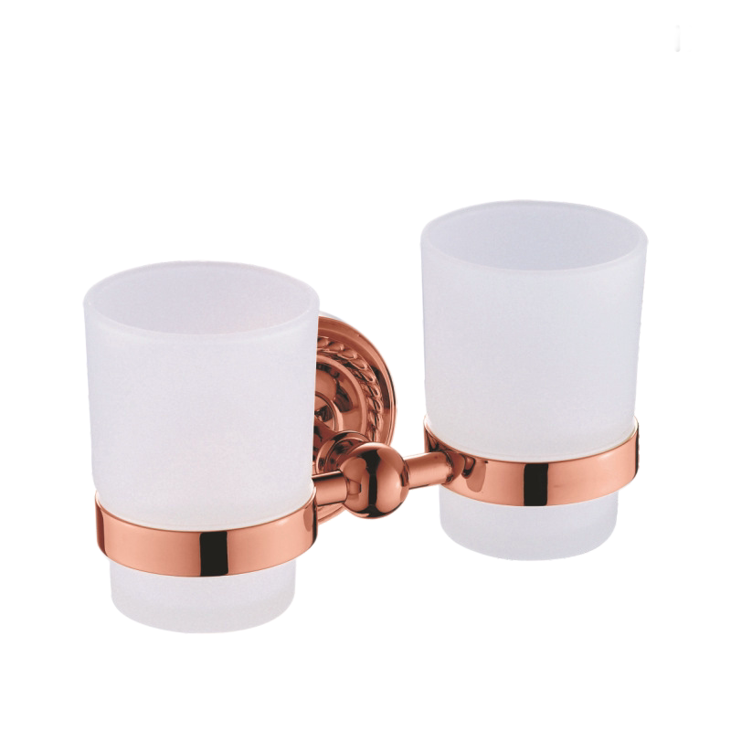 Rose Gold 6-Piece Vintage Bathroom Hardware Set, Wall Mount Luxury Bath Accessories Kit