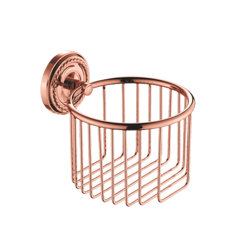 Rose Gold 6-Piece Vintage Bathroom Hardware Set, Wall Mount Luxury Bath Accessories Kit