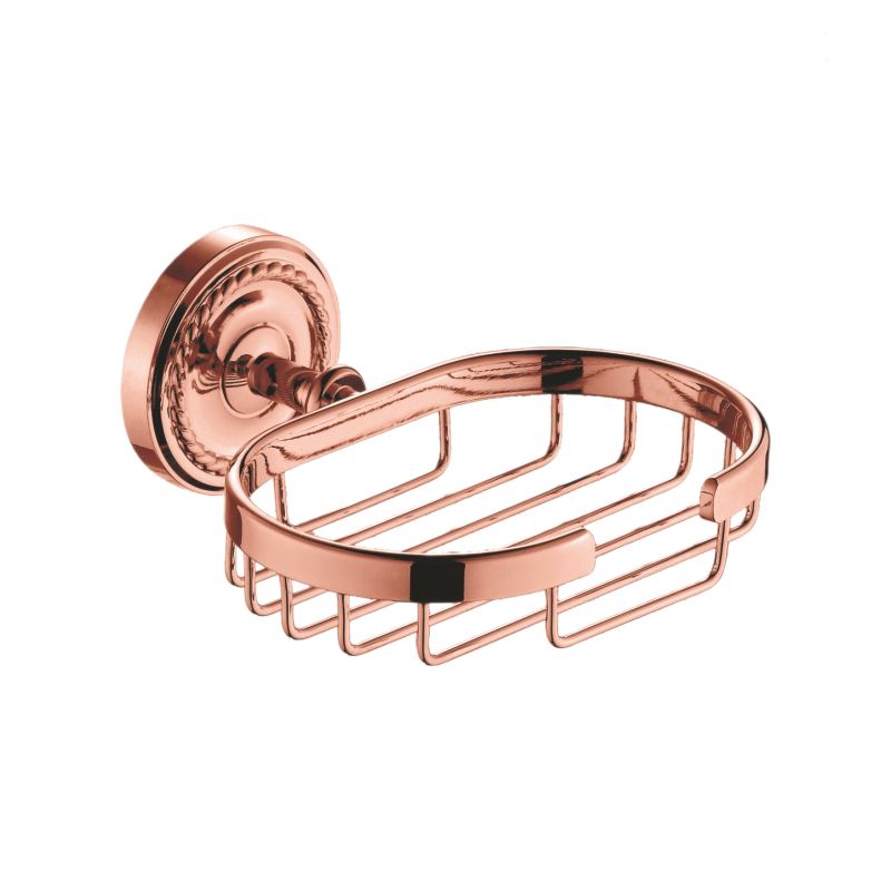Rose Gold 6-Piece Vintage Bathroom Hardware Set, Wall Mount Luxury Bath Accessories Kit