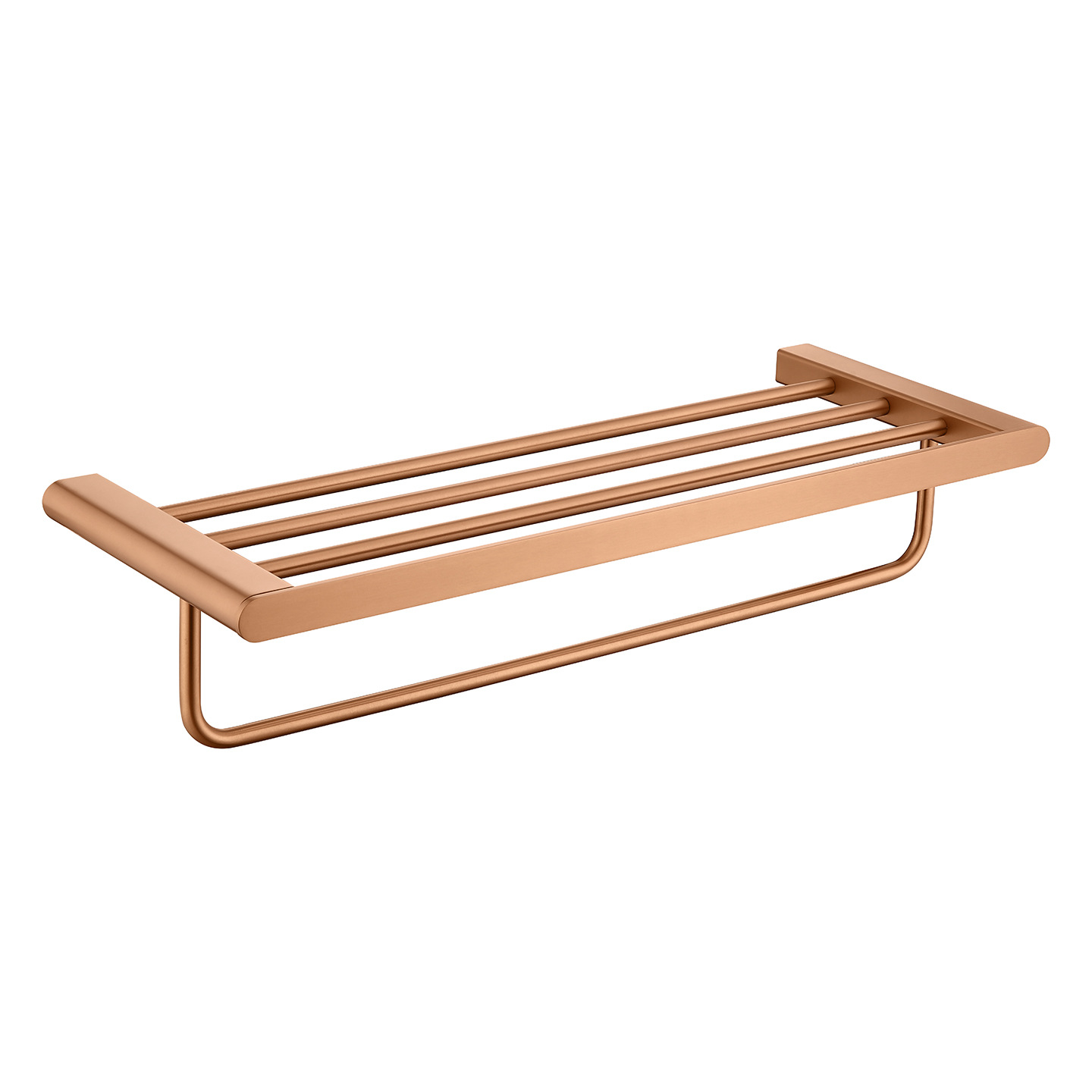 Rose Gold 9-Piece Bathroom Hardware Set, Wall Mount Modern Bath Accessories Kit