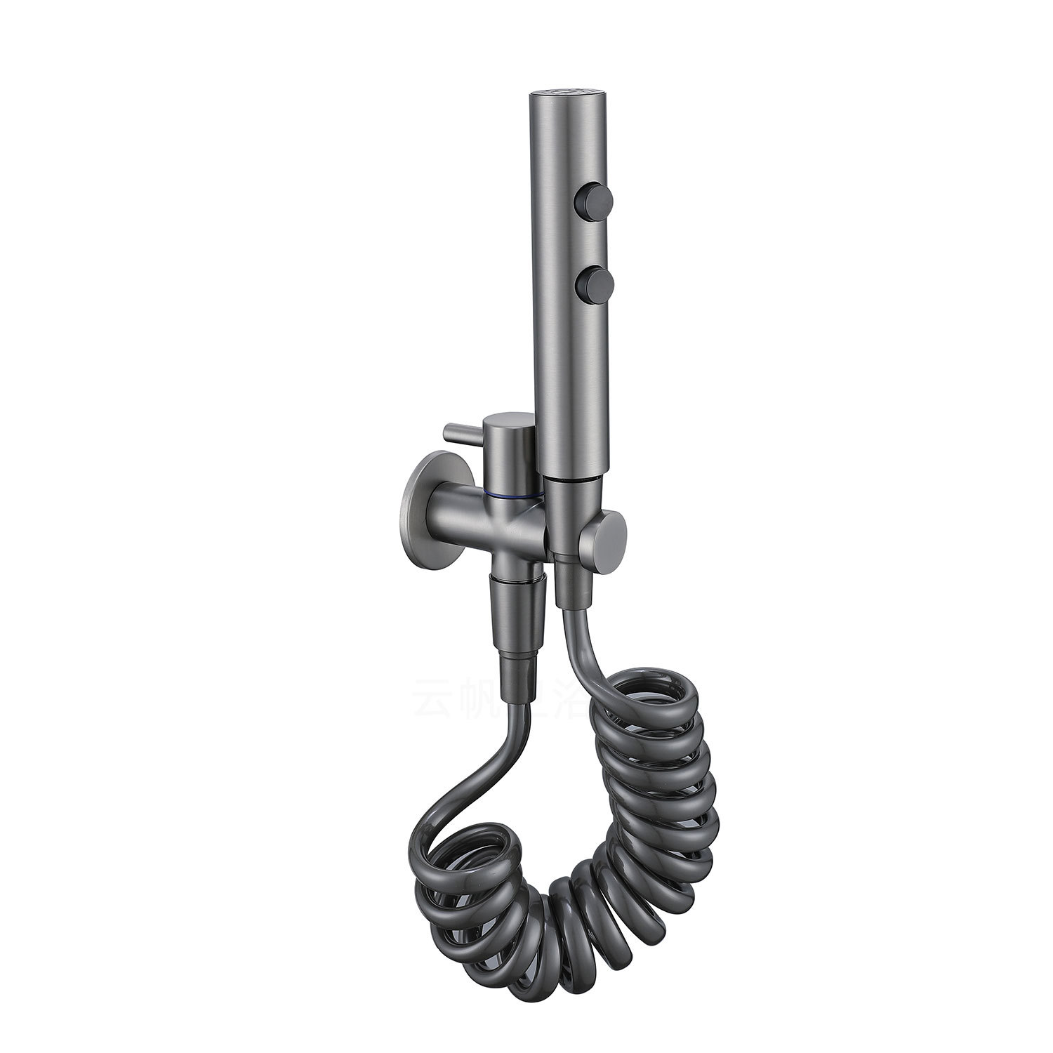 Gunmetal Grey Bidet Sprayer Set, Wall Mount Handheld Toilet Sprayer with Multi-Mode Spray Head & Spring Hose